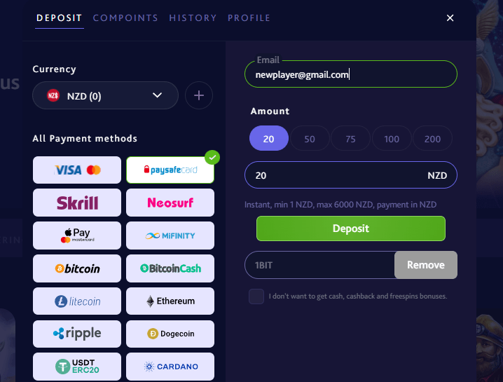 7Bit Deposit Money
