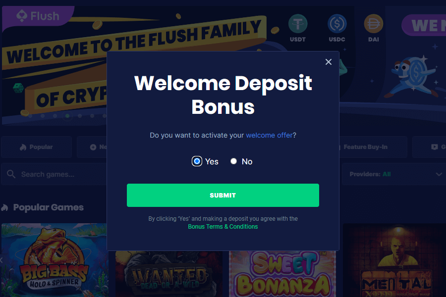 Flush Confirm Bonus