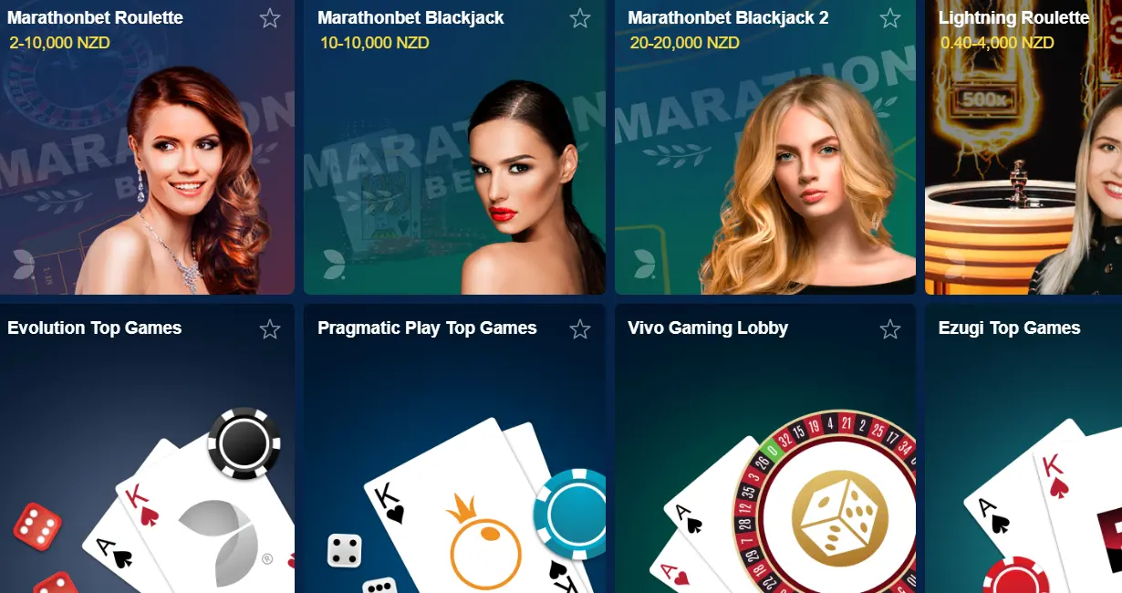 marathonbet casino live games